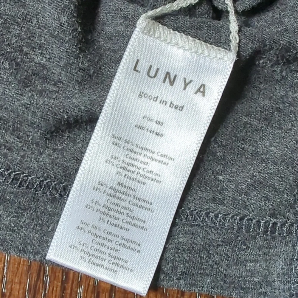 LLUNYA I Gray Grey Relaxed Good in Bed Crew Neck Long Sleeve Lounge Shirt, M - Picture 12 of 16